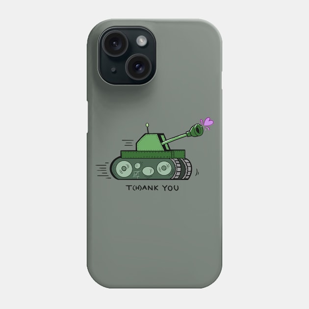 Tank You - T(h)ank You Funny Pun Joke Phone Case by Lael Pagano