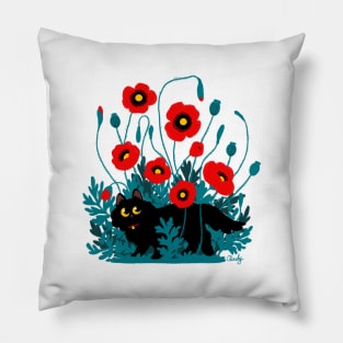 Poppy cat Pillow