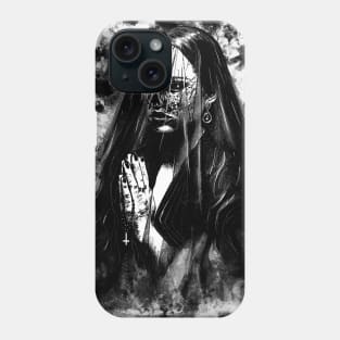 The Spooky Nun Horror Halloween Manga Gothic Creepy Dark Art Phone Case