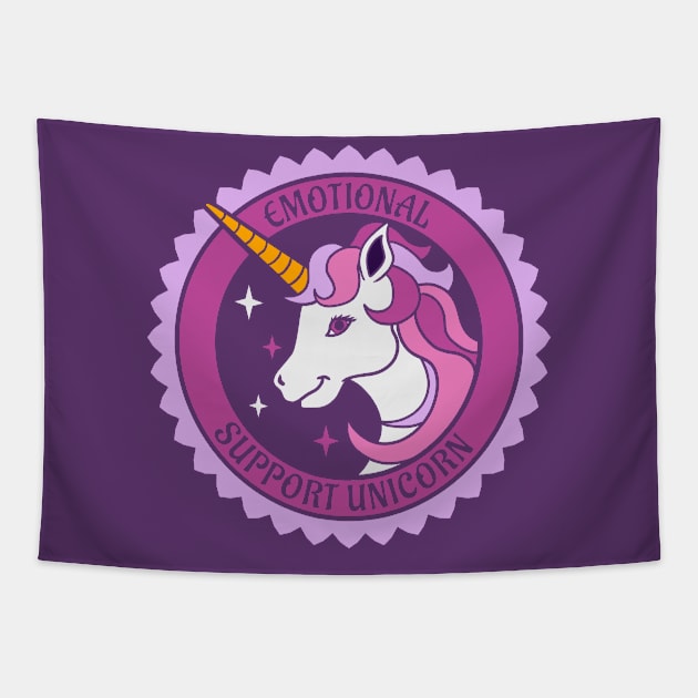 Emotional Support Unicorn Tapestry by nickbeta