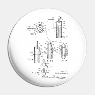 Urinary Drainage System Vintage Patent Hand Drawing Pin