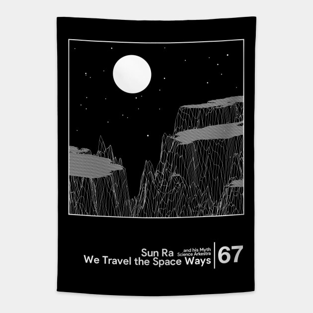 Sun Ra - We Travel the Space Ways / Minimal Style Graphic Artwork Design Tapestry by saudade