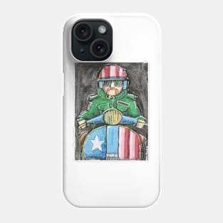 Retro Scooter, Classic Scooter, Scooterist, Scootering, Scooter Rider, Mod Art Phone Case