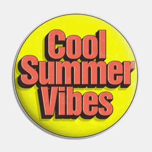 Cool Summer Vibes Retro Pin