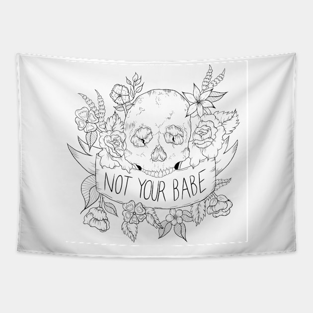 Not Your Babe Tapestry by Luck and Lavender Studio