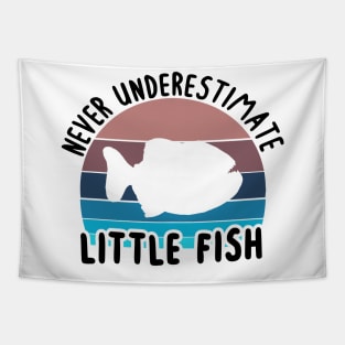 Underestimated little fish piranha boy saying Tapestry