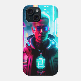 Abstract Cyberpunk Man Phone Case