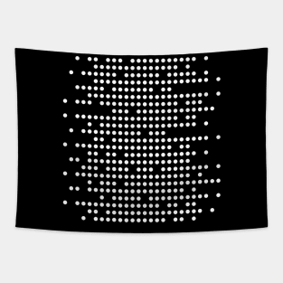 White Polka Dots Op Art Design Tapestry