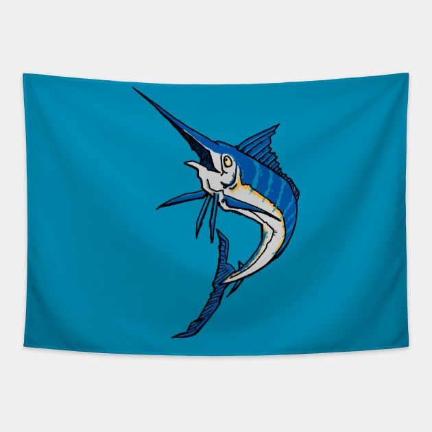 Blue Marlin Tapestry by enoogs