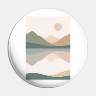 Lake District Mountains Minimalist Landscape Pin