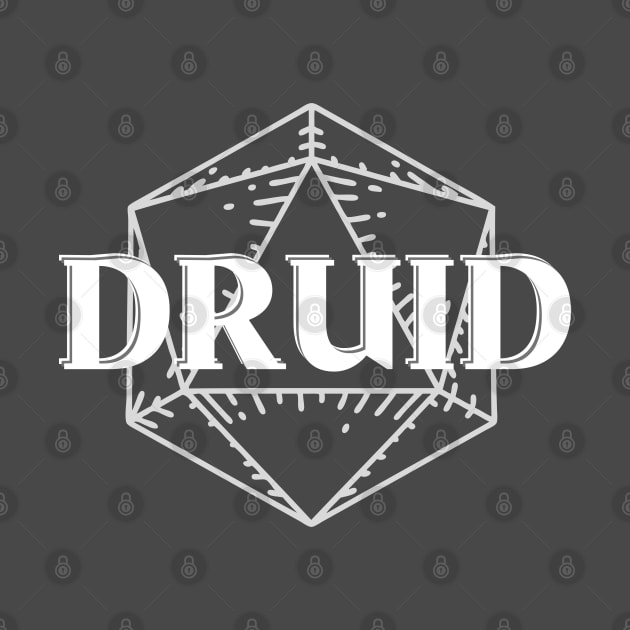 Druid Class D20 Print by DungeonDesigns