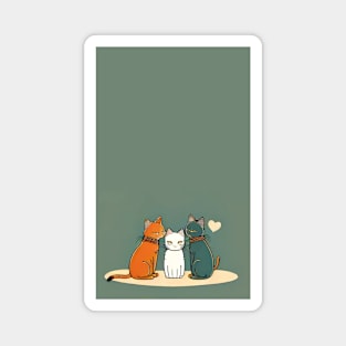 Flirty cats Magnet