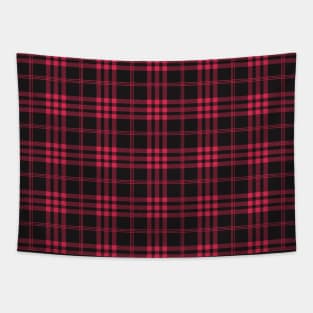 Scotish Christmas in red and black tartan pattern Tapestry