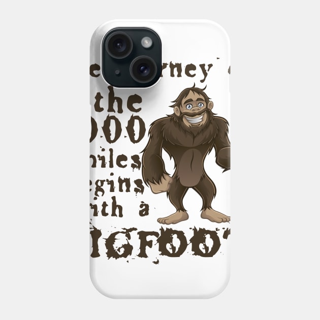 Funny hiking by bigfoot Phone Case by focusLBdesigns