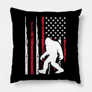 Bigfoot American Flag Pillow