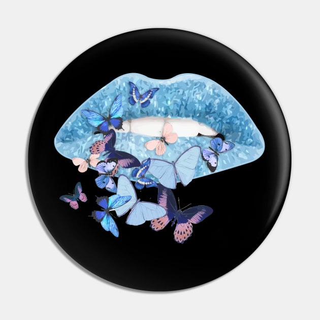 Butterflies, sparkling lips kiss 1 Pin by Collagedream