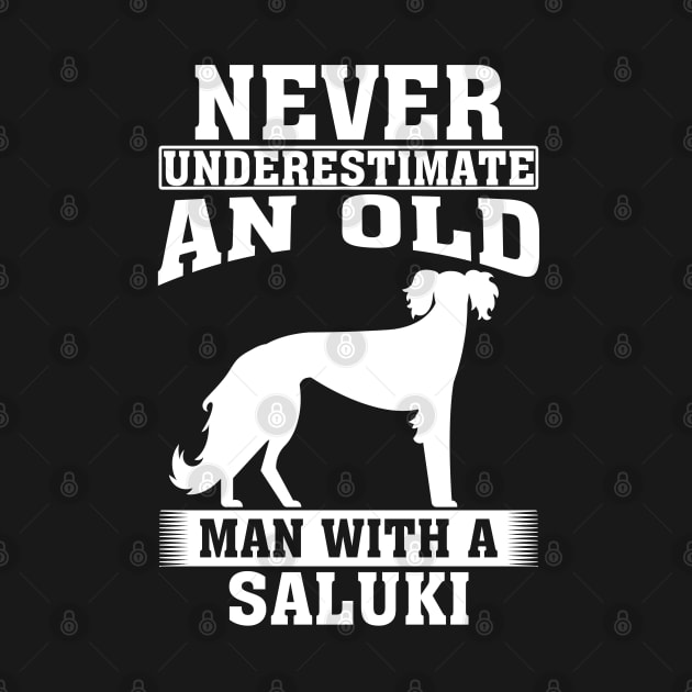 Never Underestimate an Old Man with Saluki by silvercoin