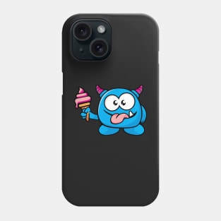 Cute Monster With Ice-cream Phone Case