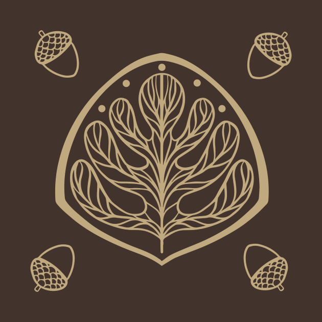 Oak Leaf Merit Badge with Acorns by Carabara Designs