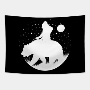 Bigfoot Bear Silhouette Tapestry