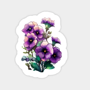 Purple Flowers Magnet