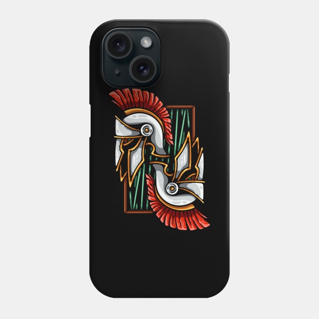 Twin Spartan Helmets Phone Case by andhiika