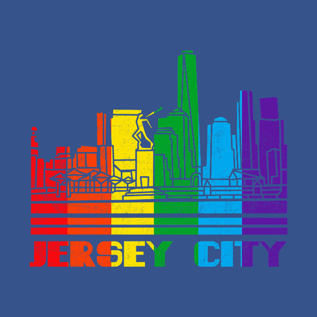 Discover Jersey City Pride Shirt Jersey City LGBT Gift LGBTQ Supporter Tee Pride Month Rainbow Pride Parade - Jersey City Pride - T-Shirt