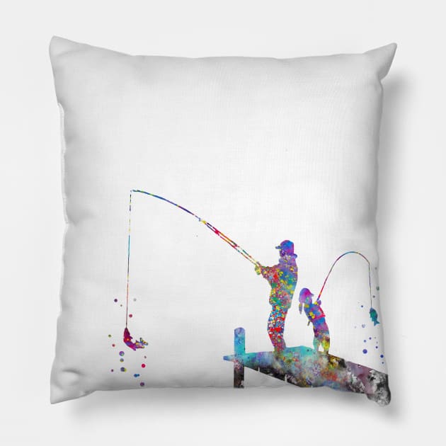 Fisherman Pillow by RosaliArt