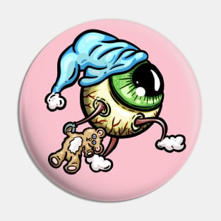 Eyeball Sleepy Tired Rockabilly Tattoo Cartoon Style Eye Pin