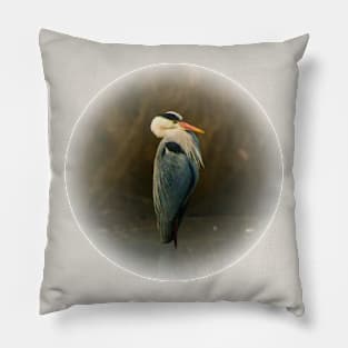 Grey heron Pillow