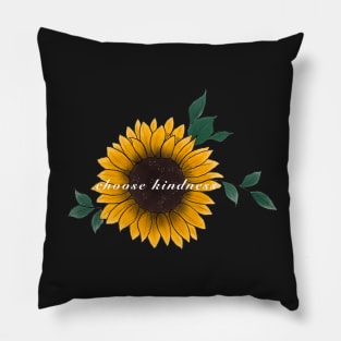 Choose Kindness Sunflower Pillow