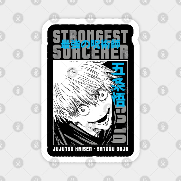 Jujutsu Kaisen Gojo Blue Glow Aura Art Magnet by Otaku Vibes