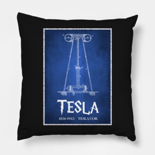 Tesla Coil by Nikola Tesla Pillow