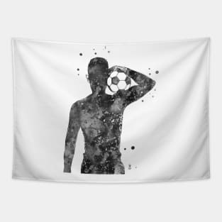 Male Soccer Player Tapestry