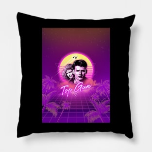 Top Gun 80's Retro Vaporwave Pillow