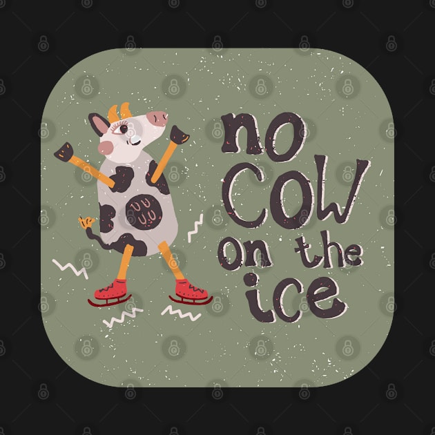 No Cow on the Ice | sage green by Ipoole