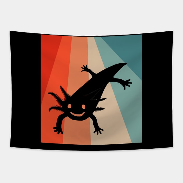 Vintage Axolotl Retro Design Fish Kids Gift Tapestry by FindYourFavouriteDesign