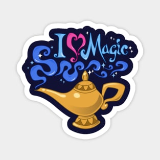 Aladdin's Lamp - I Love Magic Magnet