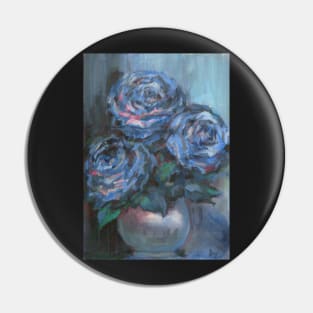 Abstract Roses on Silk Pin