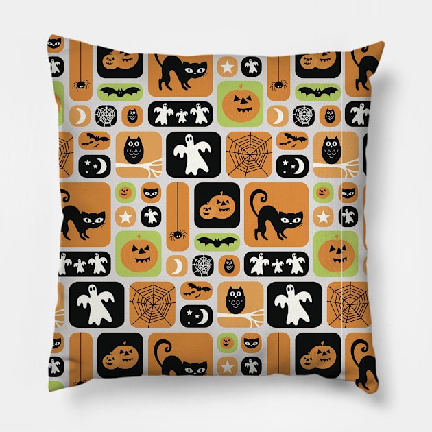 Cat Halloween Gift Pillow by nicholsoncarson4