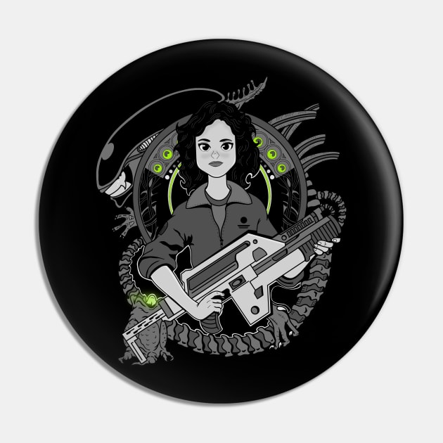 Ellen Ripley Pin by Malakian Art