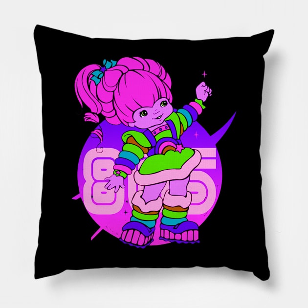 80s girl retro Pillow by saundank