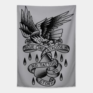 Blue Line Tattoo Eagle Heart No Tattoo No Story Tapestry