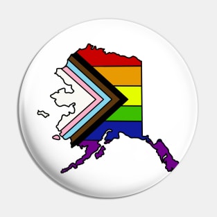 Progress pride flag - Alaska Pin