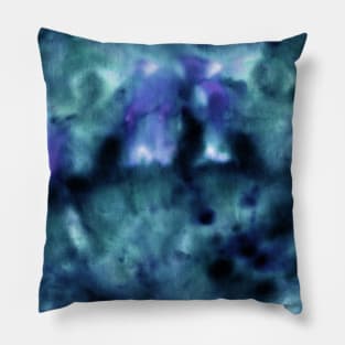 Blue Ice Tie-Dye Pillow