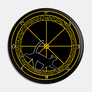 Wheel of Fortune - Tarot Cats Pin