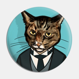 Butler Cat Pin