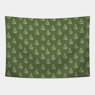 Minimalist Christmas trees Tapestry