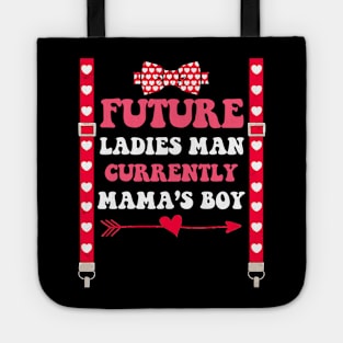 Hearts Bow Tie & Suspenders Valentines Day Boys Toddler Kids Tote