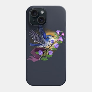 Morning Glory Bluejay Phone Case